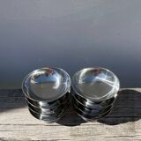 8 stainless steel cups 1970