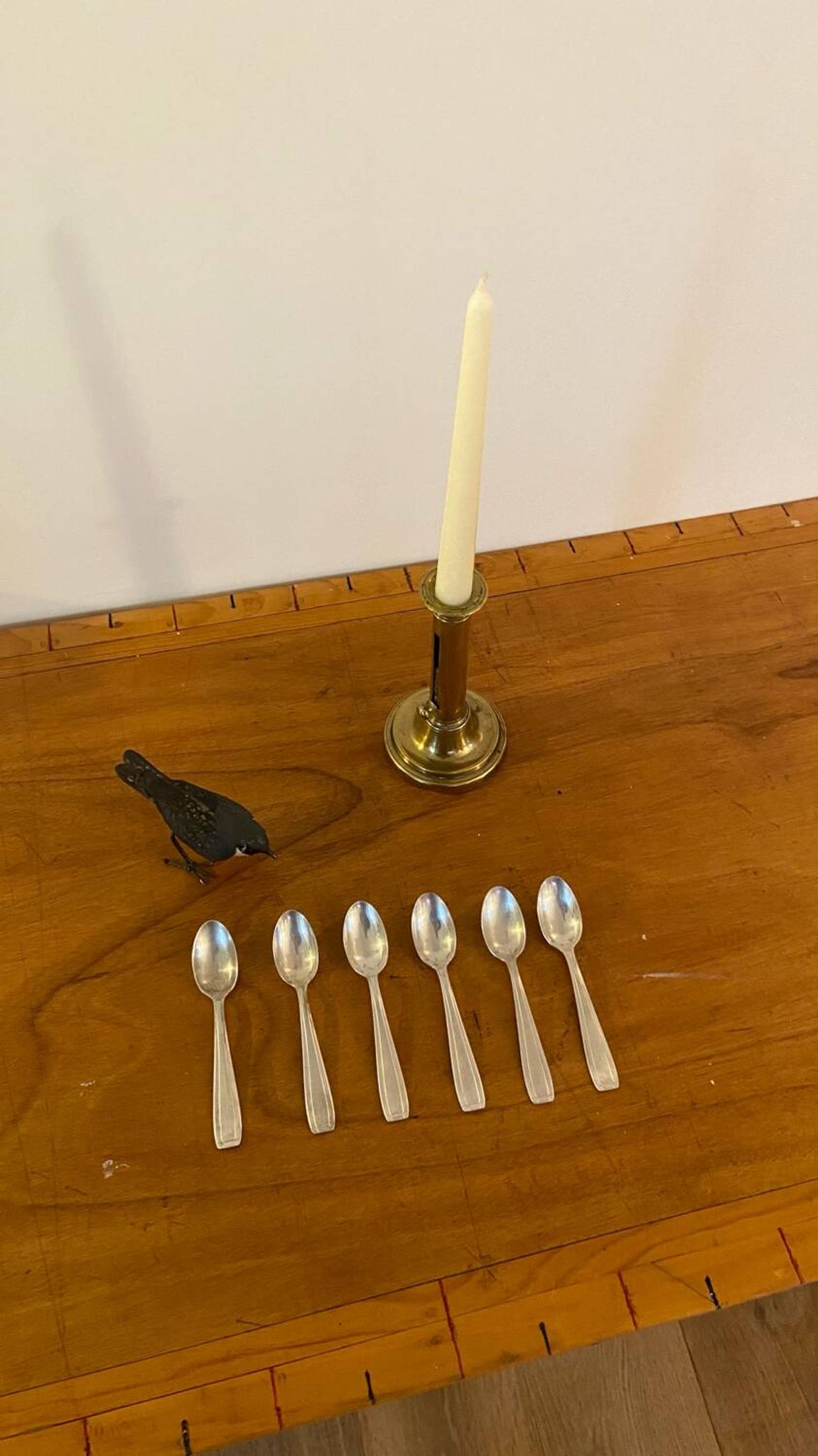 6 vintage silver plated small spoons from the 1960s