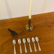 6 vintage silver plated small spoons from the 1960s