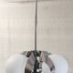 Lustre Space-Age en chrome et opaline - années 70