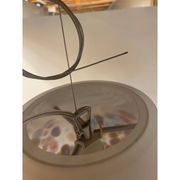 Contemporary Murano Style White With Murrise Multicolor Pendant