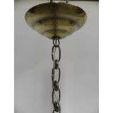 Suspension with frosted glass Deco rose