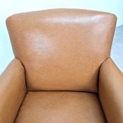 50s club chair in imitation leather and wood