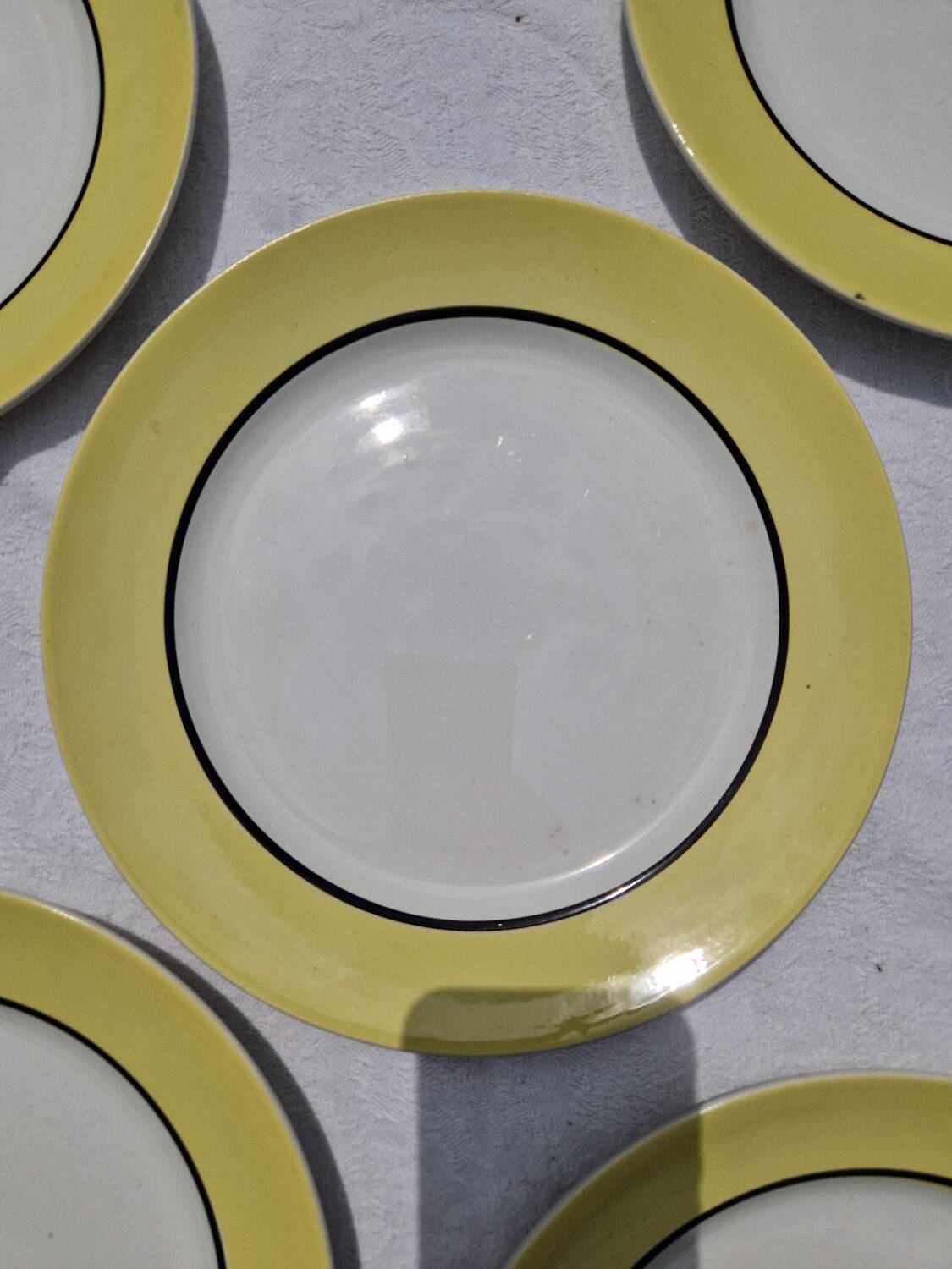Set of 7 Flat Plates Plus 2 Dishes Ingrid Sarreguemines Digoin Model