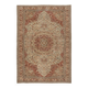 Traditional Hand-Knotted Turkish Wool Area Rug with Classic Medallion Design