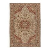 Traditional Hand-Knotted Turkish Wool Area Rug with Classic Medallion Design