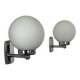 Pair of vintage wall lights, chrome and opaline, France 1970