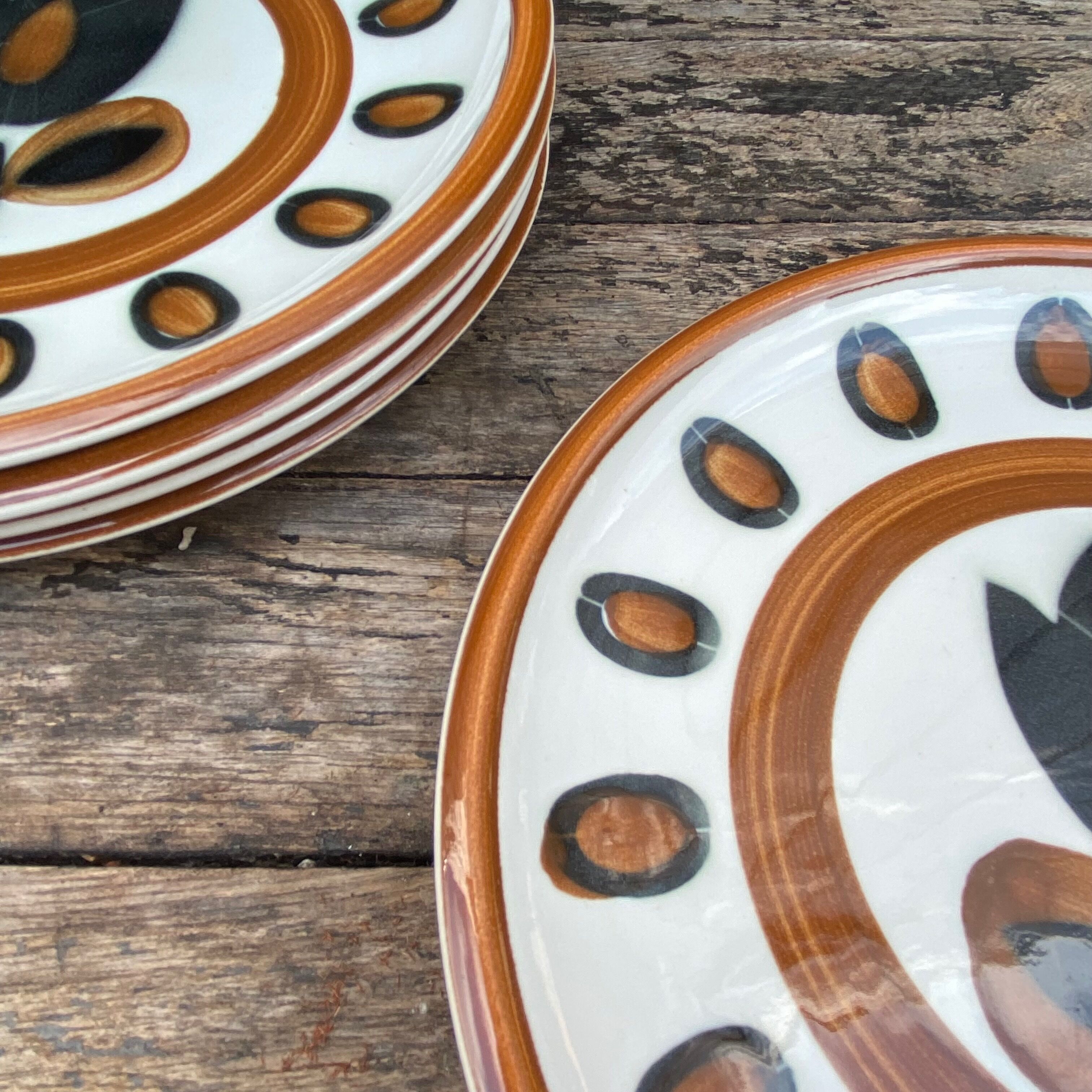 Set of 5 plates model Kimono-Boch La Louvière-70s