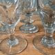 Set of 6 mismatched antique stemmed glasses
