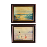 Paintings: Oils on panel - seaside landscapes