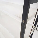 Set of two black and white metal book shelves attrb. to Tomado, Holland, 1950's