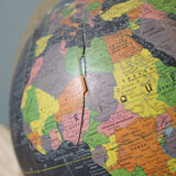Black earth globe old wood base