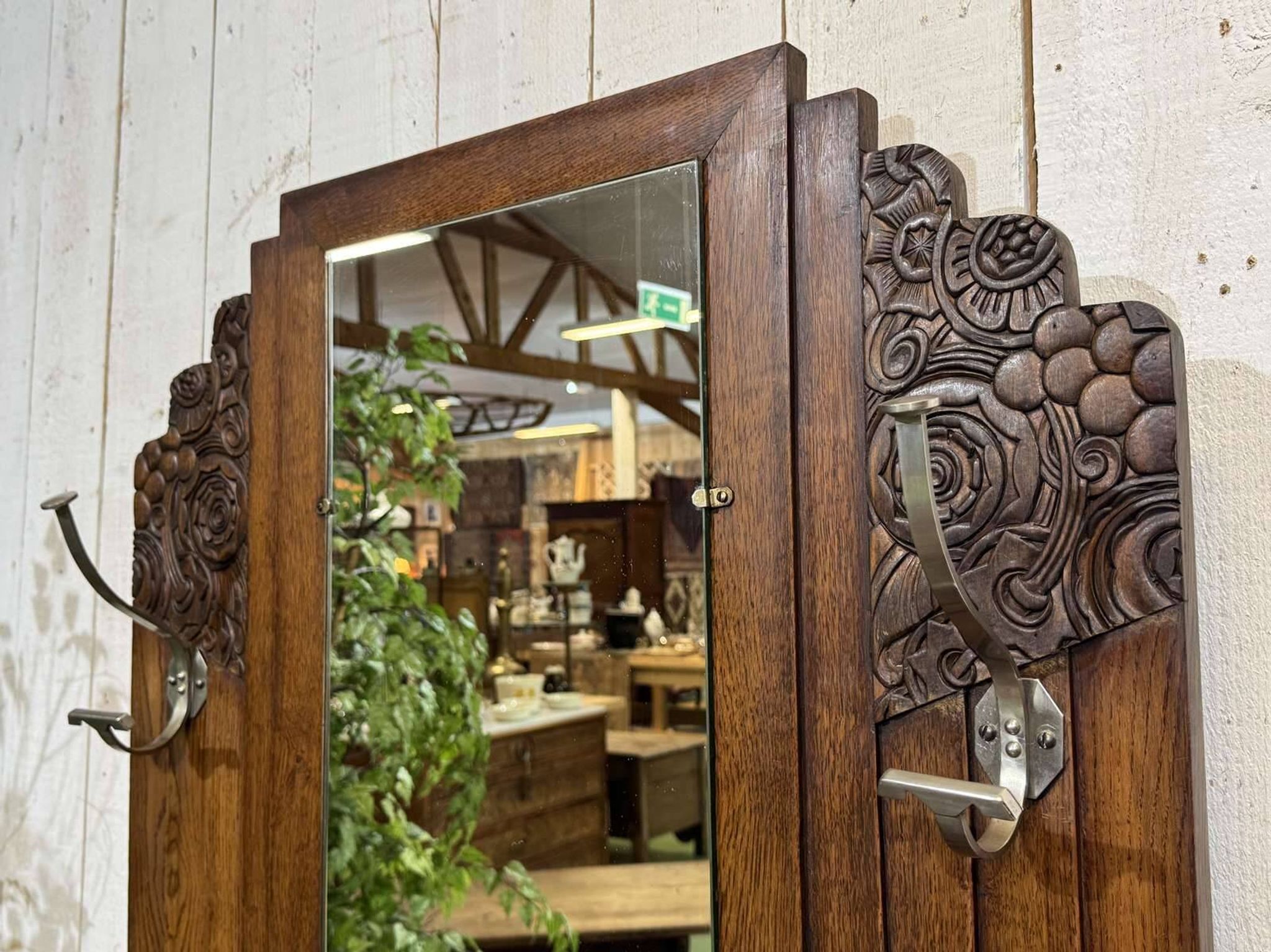 1930s Art Deco oak wardrobe