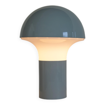 1960s metal and opaline mushroom table lamp