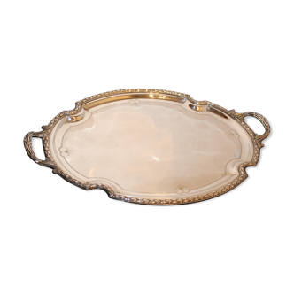 Silver metal goldsmith's plateau
