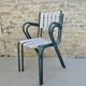 Pair of wooden and metal armchairs from the 60s