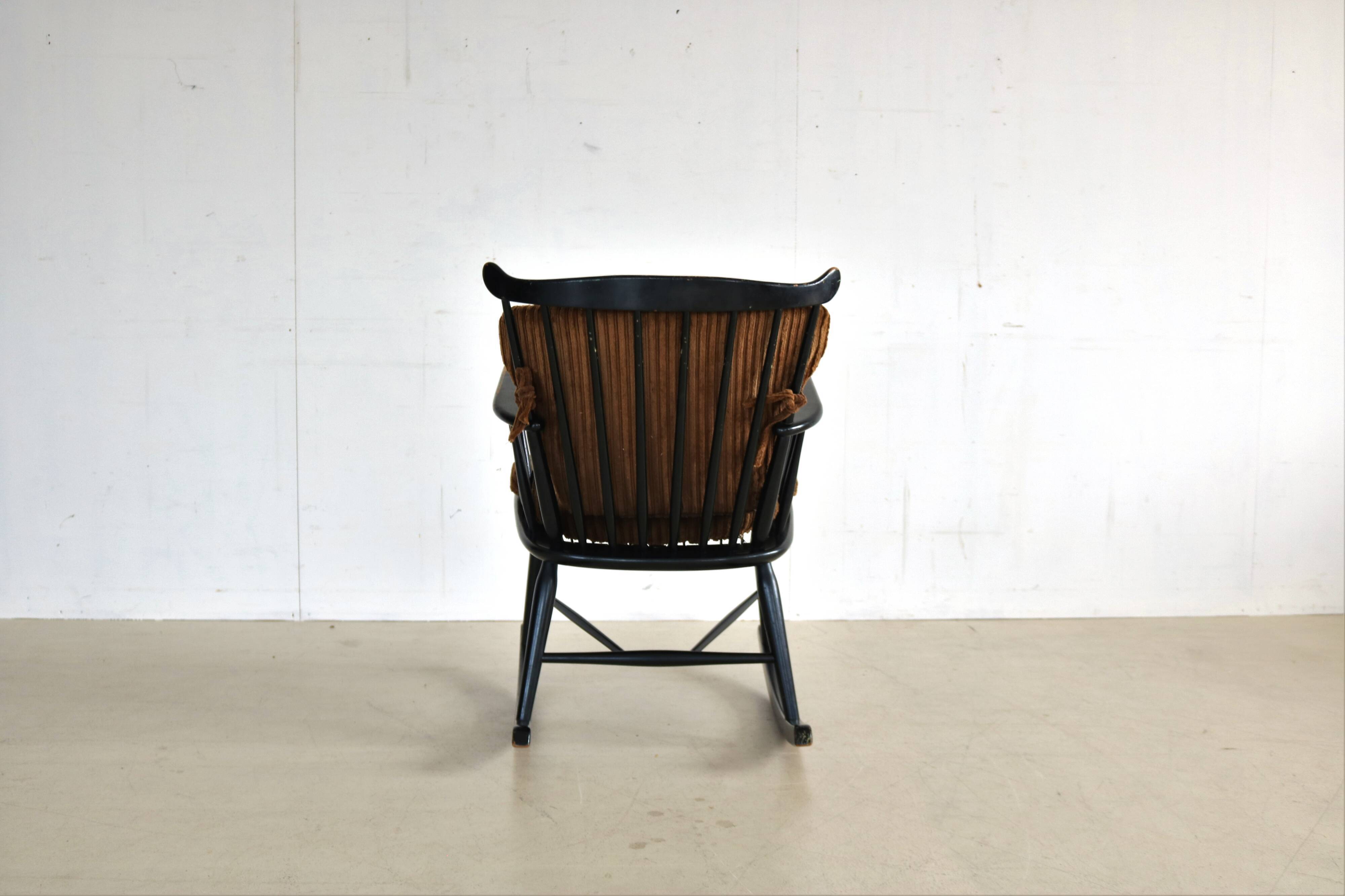 Vintage wooden rocking chair by Farstrup