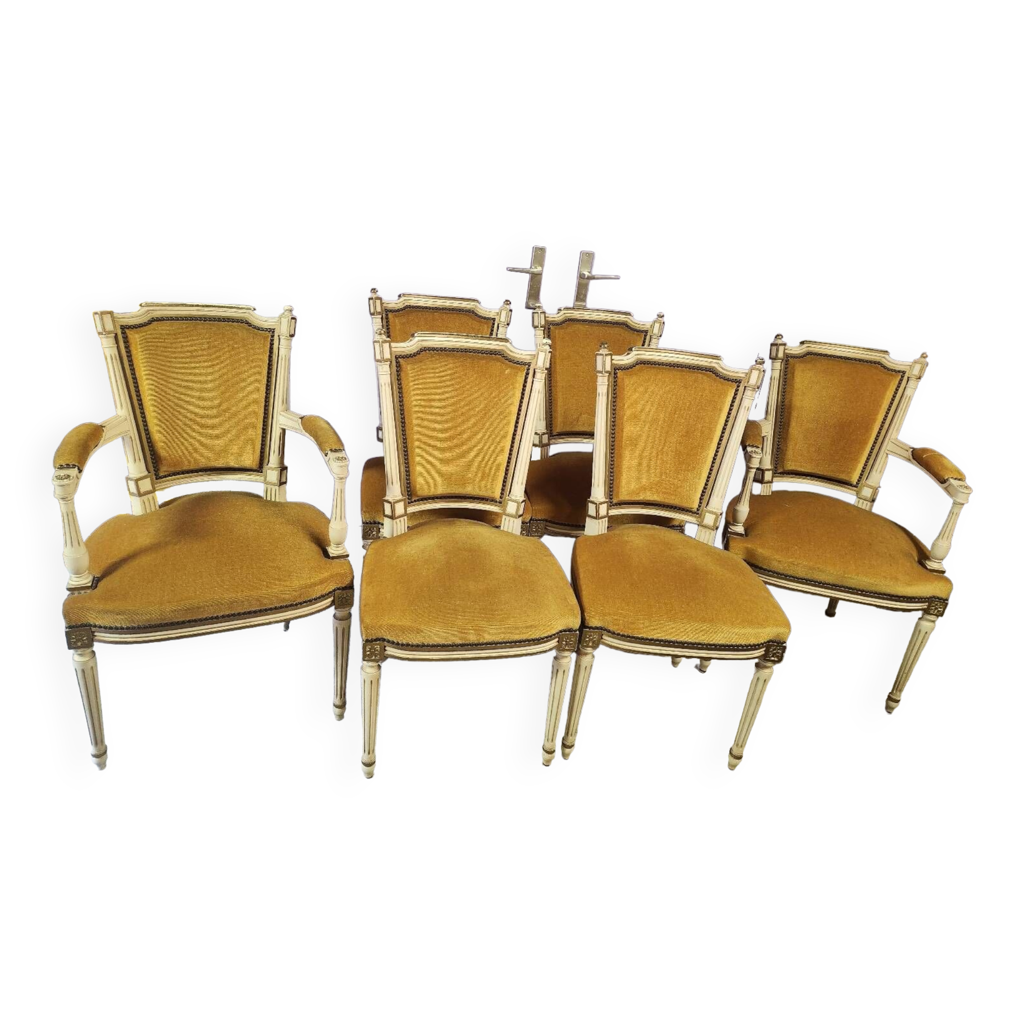 Chaise fauteille style Louis XVI