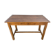 Solid oak farmtop table with 1 drawer