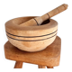 Mortier et pilon en bois vintage