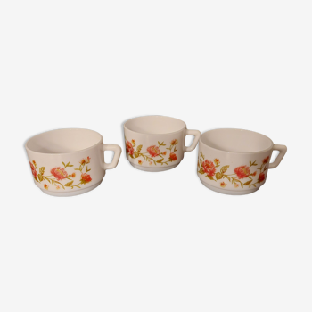 Lots of 3 cups flower patterns
