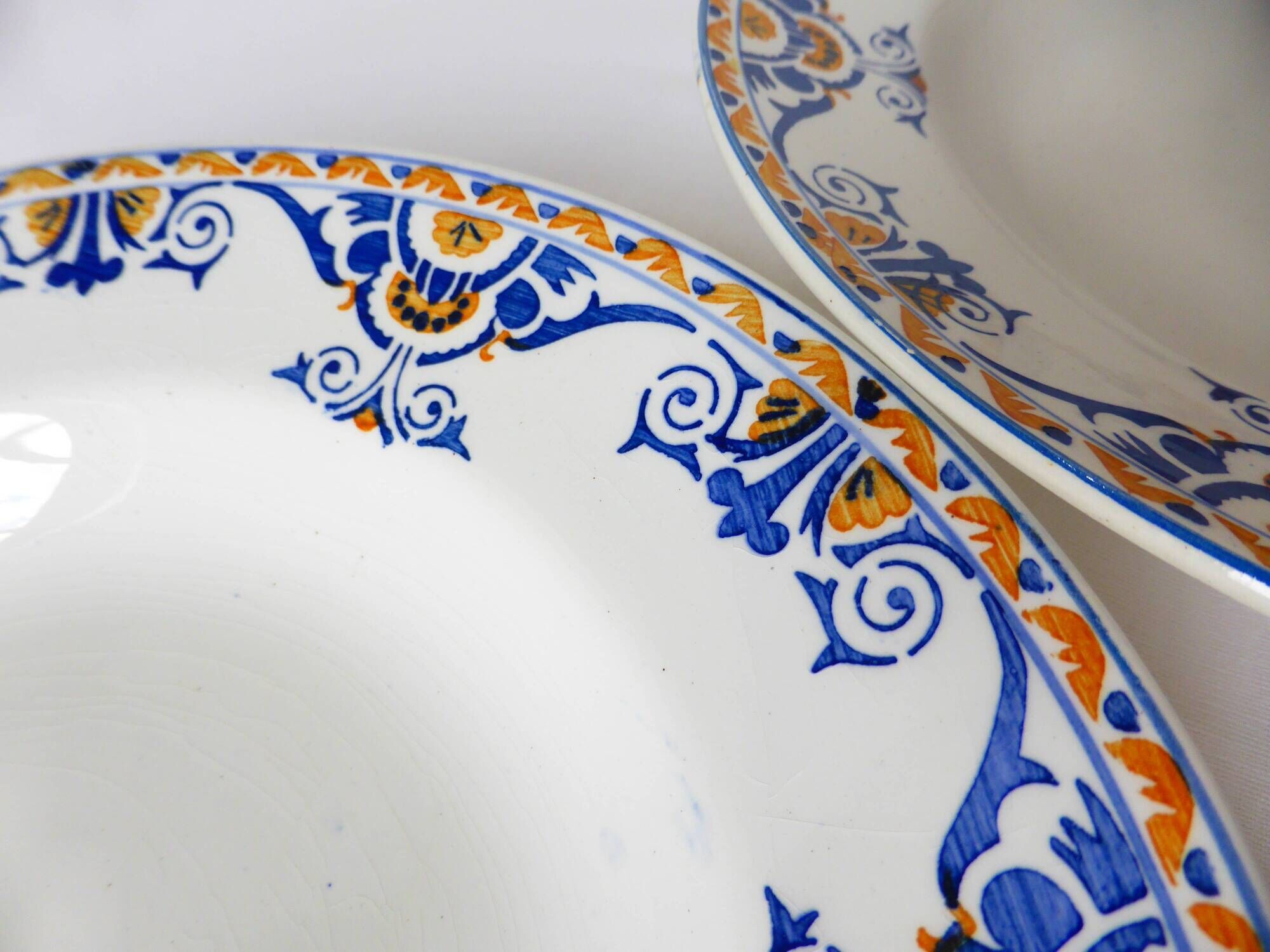 3 vintage soup plates from Moulin des Loups and Hamage St Gast 220525
