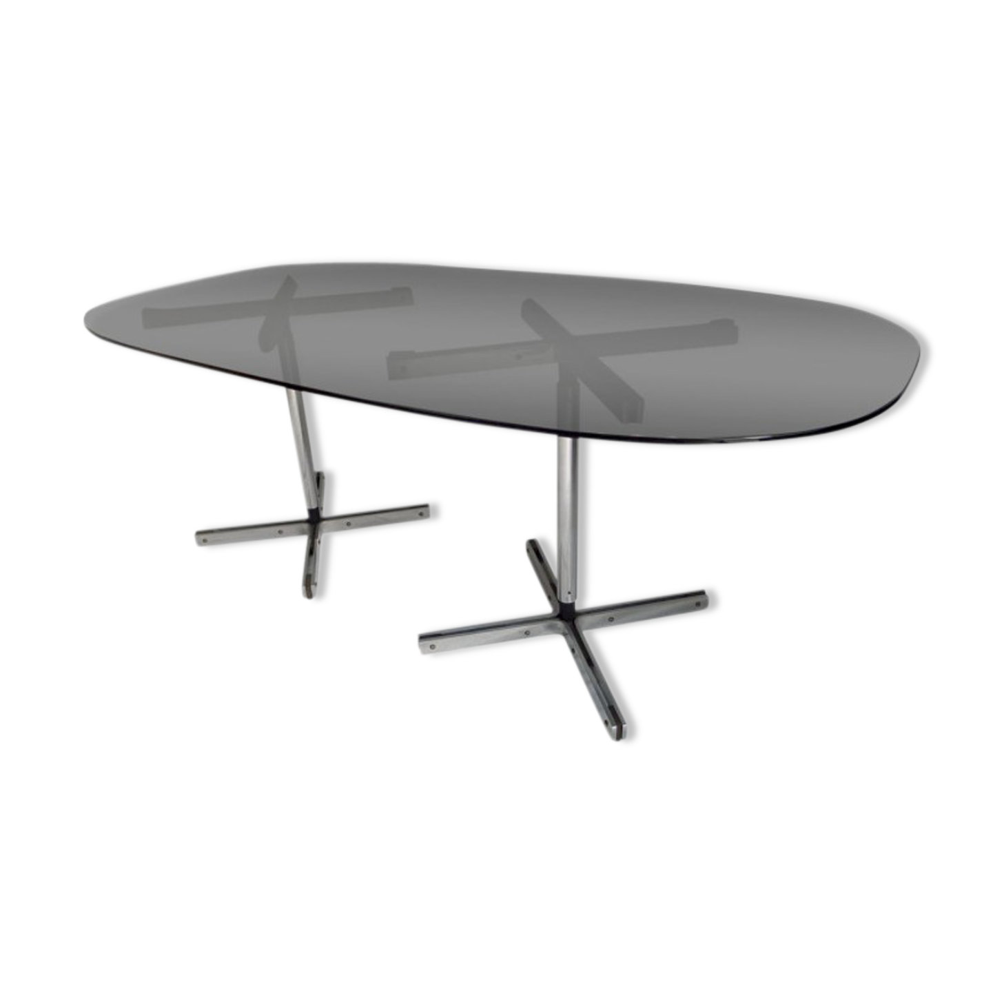 Glass dining table - 70s