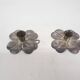 Two silver clover candleholders by Carl Frederik Christiansen, Denmark