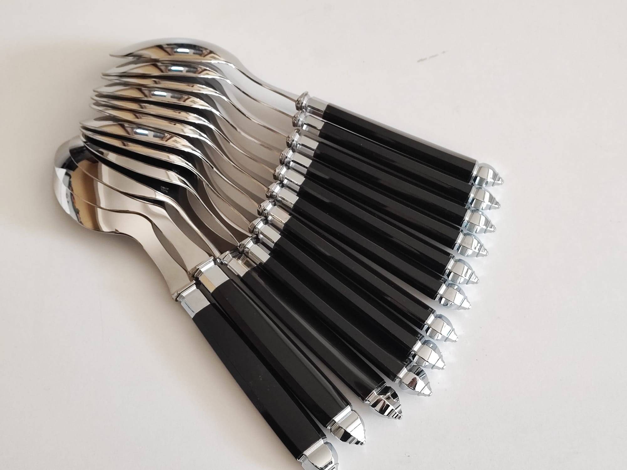 12 silver-plated table spoons SCOF France