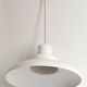 White lacquered chandelier Italian design 80s Diameter 50 cm