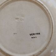 Antique hollow plate made of Creil and Montereau ironstone Veritas