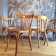 Suite 4 bistro chairs in curved wood