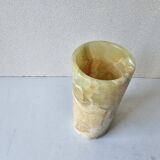Vintage cylindrical roll vase in Onyx from the 1960s.