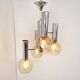 Vintage glass globe chandelier, 1970s