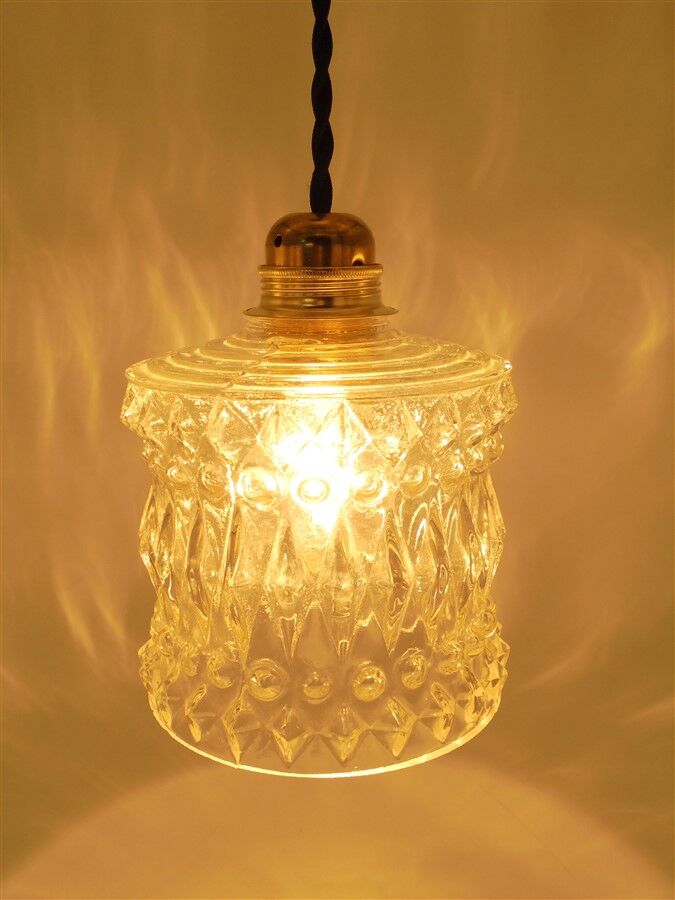 Cylindrical glass hanging