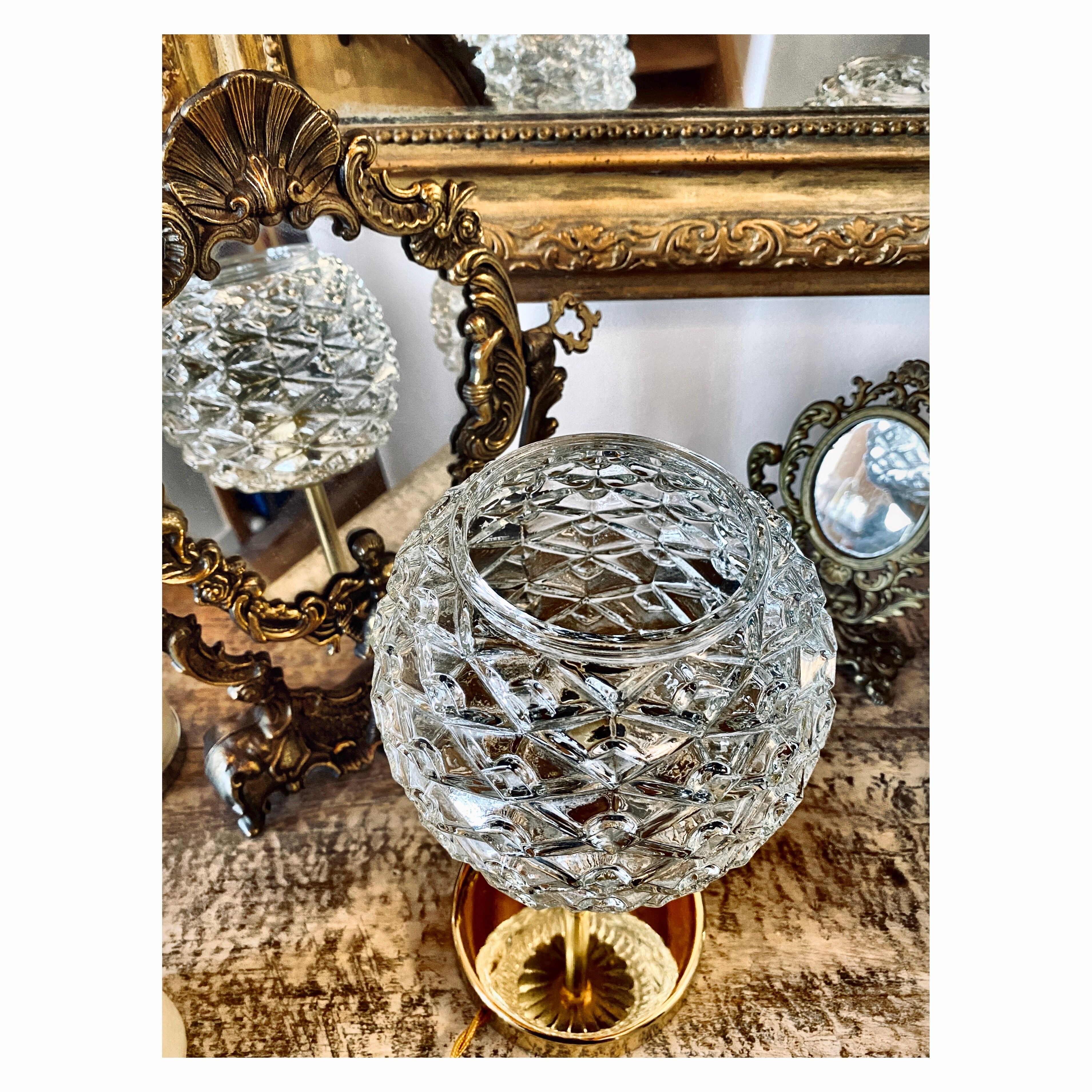 Triptyque de lampes pommes de pin