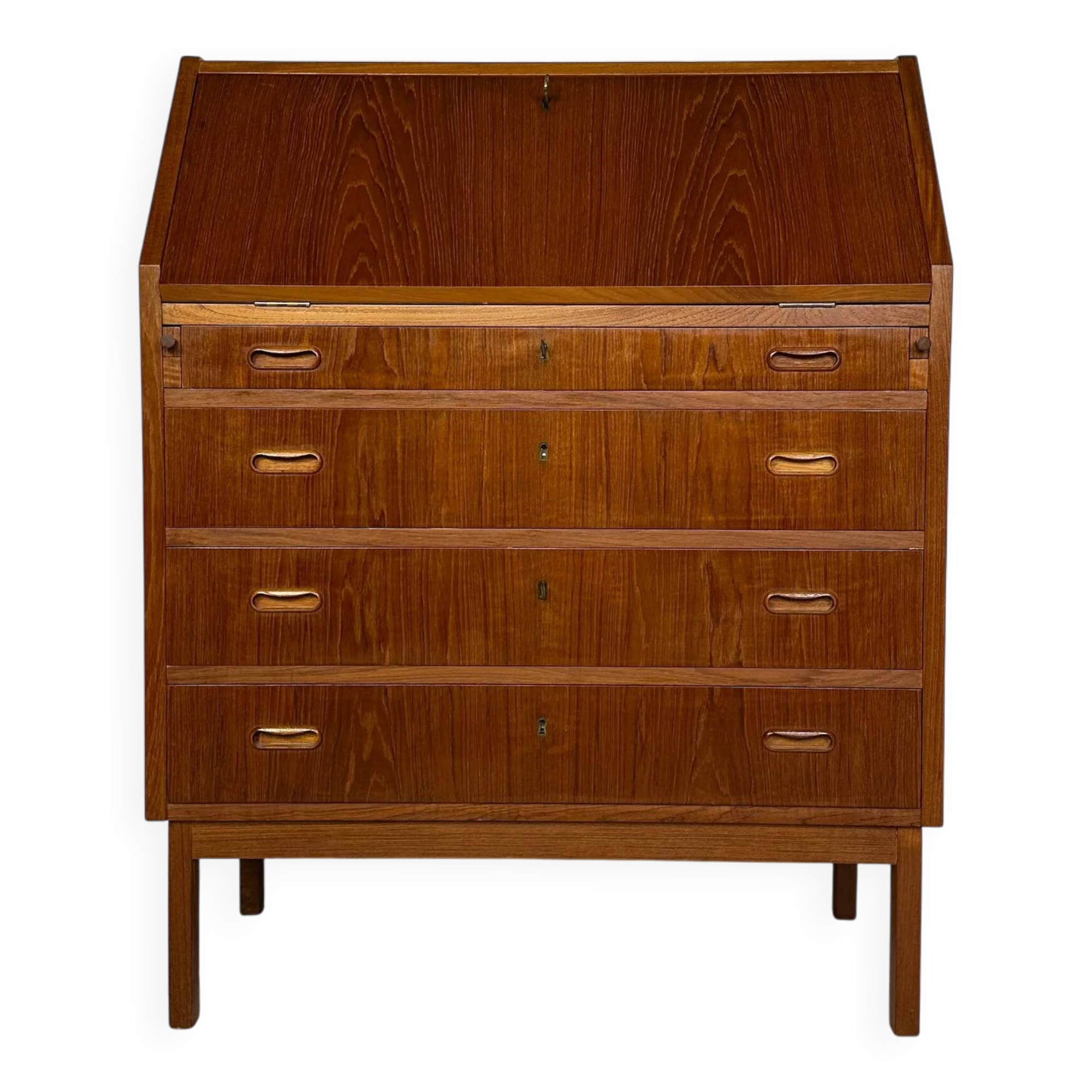 1960s Vintage Mid-Century Danish Teak Secretary