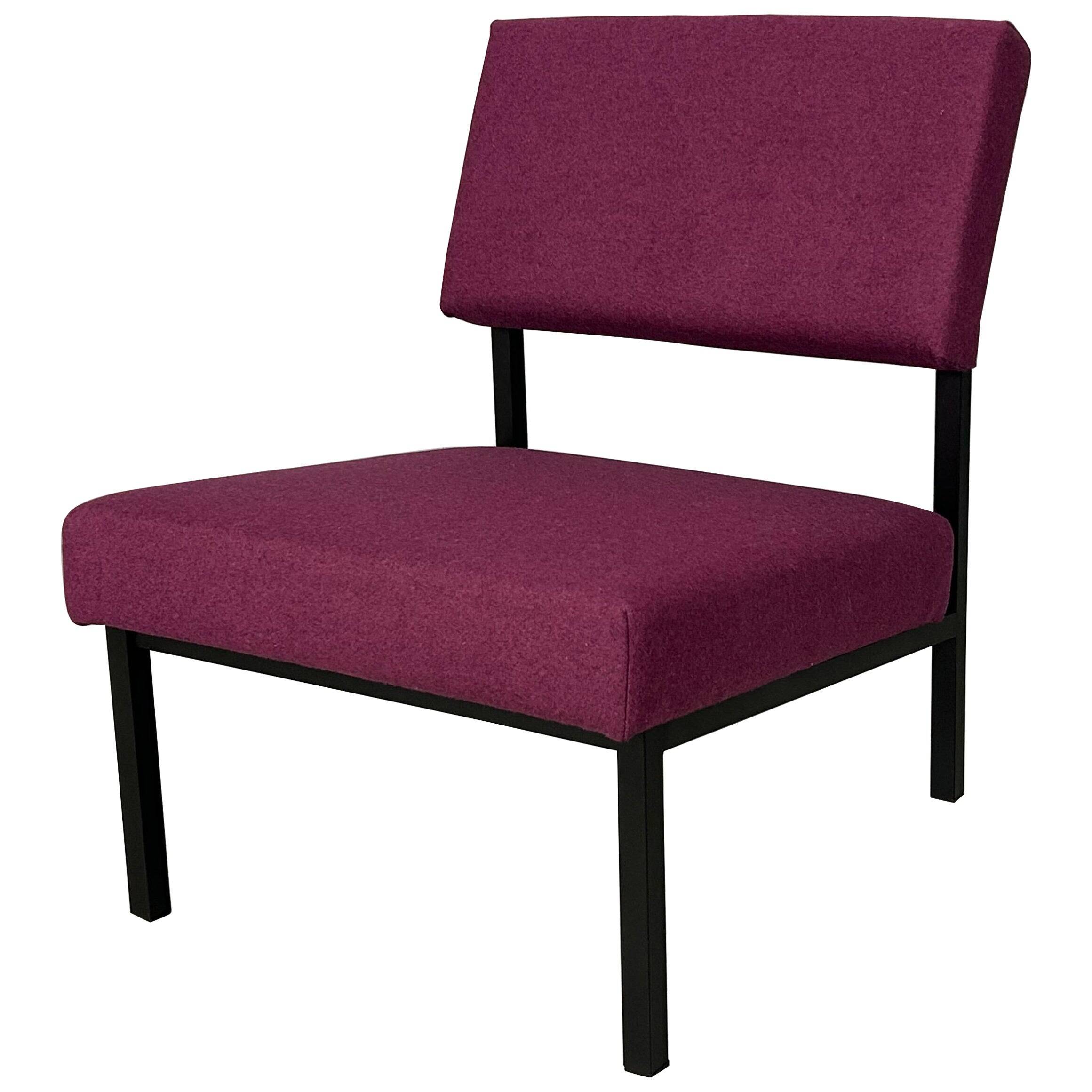 Gijs Van Der Sluis Eggplant colored Lounge Chair model 36 ZA, 1961