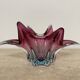 Mid century Murano pink glass bowl , 1970s