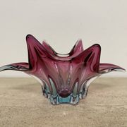 Bol en verre rose de Murano du milieu du siècle, années 1970