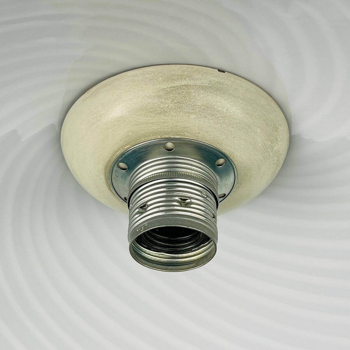 Vintage Swirling Glass Suspension from Murano, Italy, 1970s