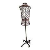 Decorative wicker seamstress bust