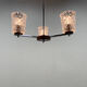 Vintage Chrome & Glass Chandelier, 1970's