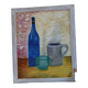 Nature morte suédoise des années 50, huile sur toile, vintage et encadrée.