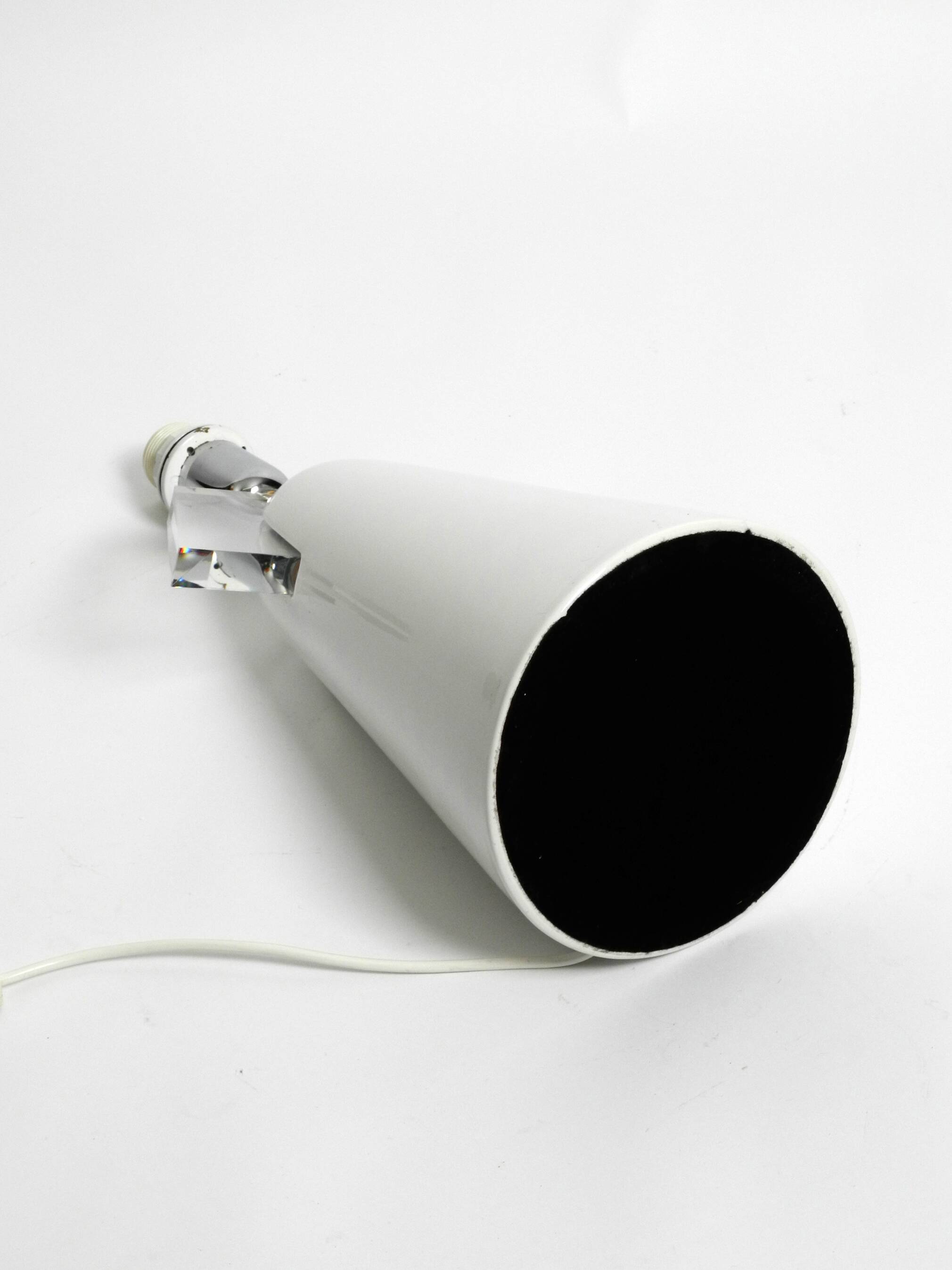 Stunning Italian 1970s ceramic plexiglass table lamp without a shade