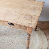 Renovated solid wood farmhouse table