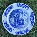 Set of 2 plates Porcelain Pyroblan Decor Castle