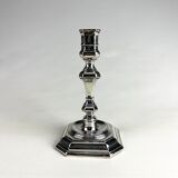 Pair of antique candlesticks in silver metal