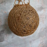 Set of 2 rattan and rope suspensions