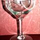 Lot de 6 verres à eau ou vin rouge vintage en  verre soufflé gravé 13.2cm ht